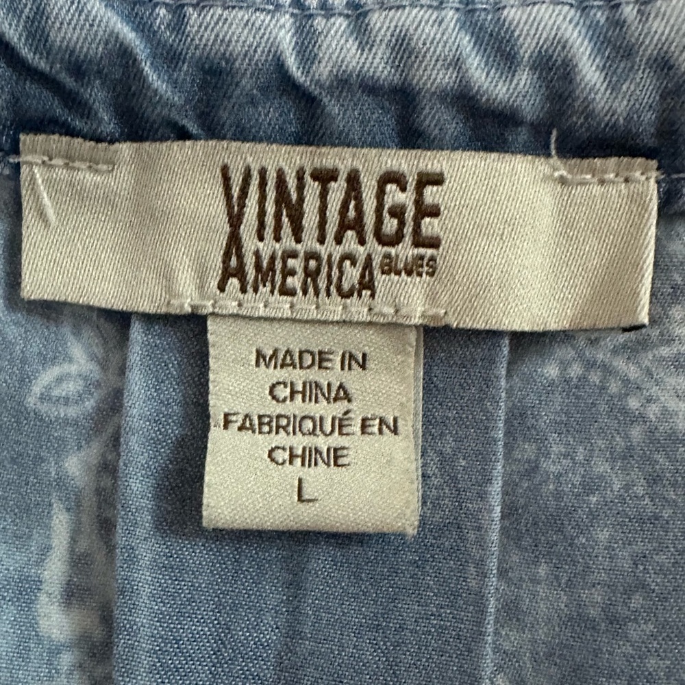 Vintage America Denim Blue Tunic - Picture 6 of 11